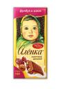 Шоколад Аленка молочный с фундуком и изюмом, 90 г