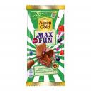 Плитка Alpen Gold Max Fun молочная с ягодными-рисовыми шариками и карамелью 150 г