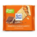 Шоколад Ritter Sport Молочный с начинкой какао и вафли 100г