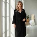 Халат женский с капюшоном Cawo размер 46, черный