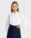 Рубашка с фигурным воротником белая Button Blue (164)