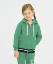 Толстовка на молнии с капюшоном и карманами зеленая Button Blue (116)