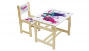 Комплект растущей детской мебели Polini kids Fun 400 SM, Тролли, 68х55, розовый Комплект растущей детской мебели Polini kids Fun 400 SM, Тролли, 68х55, розовый