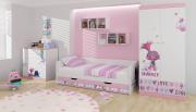 Детская комната Polini kids Fun Тролли: кровать выдвижная 4200+комод 3290+двухсекционный шкаф Детская комната Polini kids Fun Тролли: кровать выдвижная 4200+комод 3290+двухсекционный шкаф