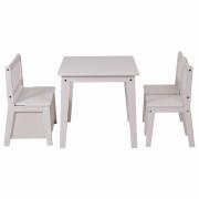 Комплект детской мебели Polini kids Dream 195 M, со скамьей и стульями, белый Комплект детской мебели Polini kids Dream 195 M, со скамьей и стульями, белый