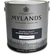 Акриловая моющаяся краска для стен Mylands Marble Matt Emulsion 0,25 л (на 3,75 кв.м в 1 слой, для стен и потолка) матовая Акриловая моющаяся краска для стен Mylands Marble Matt Emulsion 0,25 л (на 3,75 кв.м в 1 слой, для стен и потолка) матовая