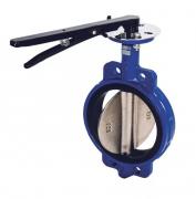 Затворы DENDOR Затвор дисковый поворотный межфланцевый чугунный DENDOR-017W Ду 80 Ру10/16 с диском из нерж.стали Затворы DENDOR Затвор дисковый поворотный межфланцевый чугунный DENDOR-017W Ду 80 Ру10/16 с диском из нерж.стали