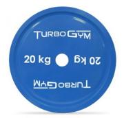 Диск TurboGym стальной с полимерным покрытием для пауэрлифтинга, 20 кг. Диск TurboGym стальной с полимерным покрытием для пауэрлифтинга, 20 кг.