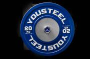 Профессиональные соревновательные каучуковые диски Yousteel 20 кг синий Профессиональные соревновательные каучуковые диски Yousteel 20 кг синий
