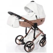 Коляска детская 2 в 1 Junama MIRROR SATIN JDMS-05 (белый/короб и рама матовая медь) Коляска детская 2 в 1 Junama MIRROR SATIN JDMS-05 (белый/короб и рама матовая медь)