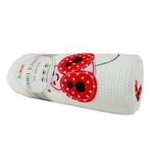 Одеяло Minene Легкое хлопковое одеяльце, Waffle summer Blanket 150X100см с аппликацией божья коровка Одеяло Minene Легкое хлопковое одеяльце, Waffle summer Blanket 150X100см с аппликацией божья коровка