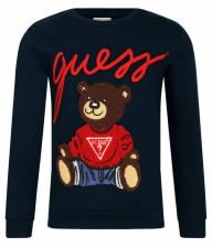 Свитшот детский Guess с вышитым медведем, синий