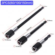 STONEGO 1 шт./3 шт. 1/4 дюйма быстроразъемный шестигранный хвостовик магнитная электрическая отвертка удлинитель держатель бит 60/100/150 мм удлинитель