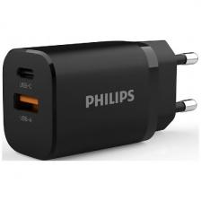 СЗУ Philips GAN PD30W+QC3.0, черный (DLP5331CB/74)