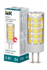 IEK Лампа светодиодная CORN капсула 5Вт 12В 4000К керамика G4 LLE-CORN-5-012-40-G4 1 шт