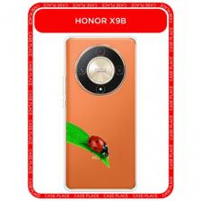 Чехол на Honor X9B / Хонор X9B с принтом На счастье, прозрачный
