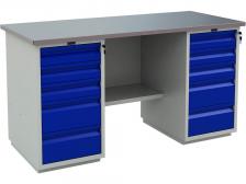 Верстак двутумбовый ПРАКТИК Profi №604 (WT160.WD5/WD5.000)