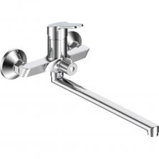 Современный смеситель для ванны ARGOtech ENDER 35-L35/K E с керамическим картриджем d 35 мм. Смеситель изготовлен из латуни ЛС 59 в соответствии с ГОСТ 19681 - 2016, безопасен для здоровья и устойчив к коррозии.Смеситель предназначен для настенной установки в ванну. Благодаря длинному, поворотному изливу подходит для установки в малогабаритных санузлах, как универсальный смеситель и для ванны и для раковины. Смеситель укомплектован всем необходимым для быстрого монтажа: эксцентрики с отражателями и сантехническими прокладками, душевой гарнитур.Плановый срок эксплуатации 15 лет. Гарантия производителя 5 лет, распространяется на все изделие, комплектующие, душевой гарнитур.