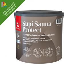 Защитный состав для стен в сауне Tikkurila Supi Sauna Protect База EP бесцветный полуматовый 2.7 л