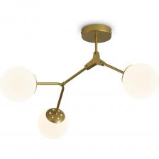 Люстра Freya Skip FR5497PL-03G. Кол-во ламп: 3. Цоколь ламп: E27. Мощность лампочки: 15W. Основной цвет арматуры: Золото. Материал арматуры: Металл. Подходит для кухни, гостинной и спальни.