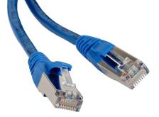 Hyperline Патч-корд F/UTP, экранированный, Cat.6, LSZH, 0.5 м, синий [PC-LPM-STP-RJ45-RJ45-C6-0.5M-LSZH-BL]