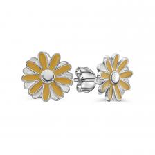 Серебряные серьги с эмалью