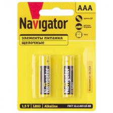 батарейка NAVIGATOR алкалиновая LR03 AAА блистер 2шт