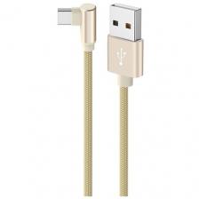 Кабель USB с угловым разъёмом Type-C, 1м, 3A, Borofone BX26 кабель USB 3A (Android Type-C) 1м
