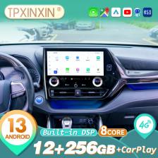 Qualcomm для Toyota Highlander 2021 2022 2023, Android авто радиоприемник, автомобильный мультимедийный стереоплеер, GPS-навигатор, головное устройство
