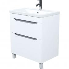 Напольная тумба для ванной Sky с умывальником и выдвижными ящиками – универсальный, практичный и стильный дизайн вне времени, подходящий ко всем интерьерам. У тумбы увеличенная высота, что делает её более вместительной и удобной.Материал фасадов – МДФ 16 мм, максимально устойчивый к влаге. Детали из МДФ полностью окрашены водостойкой матовой эмалью Сarpoly в 6 слоёв внутри и снаружи, что обеспечивает долговечное и износостойкое покрытие сроком службы более 15 лет во влажном помещении ванной (при соблюдении рекомендаций по уходу).Керамический умывальник с большой глубокой чашей – практично для гигиенических и хозяйственных нужд. Готовое отверстие под смеситель D=34 мм.Пластиковая защита сифона внутри ящиков увеличивает долговечность и влагостойкость тумбы.Лаконичные интегрированные ручки для комфортного хвата рукой с прокрашенным фрезерованным контуром – удобны в эксплуатации и более долговечны, чем классические мебельные ручки.Выдвижные ящики открываются захватом за фасад и благодаря механизму плавного доведения закрываются плавно и бесшумно. Фурнитура рассчитана на 30 000 открываний, что составляет более 10 лет исправной работы.Ящики полностью выдвигаются, что делает их очень удобными в использовании.