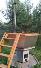 Банный чан Елисей Силович на подставке + печь