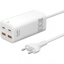 Сетевое зарядное устройство LYAMBDA SLT-100-Pro, 2xUSB-A, 2xUSB-C, 100Вт, 5A, белый