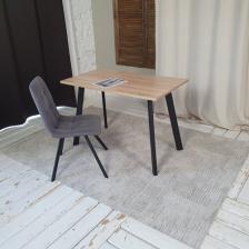 Письменный стол Ник 110*60 см. Дуб Сонома. Черные ножки. 22 мм Столешница