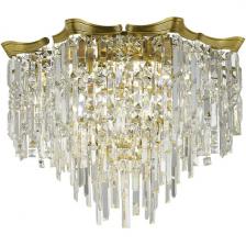 Потолочная люстра хрустальная ST Luce Ofelia SL1659.302.07 Латунь/Прозрачный E14 7*60W с подвесками
