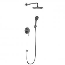 VODA. Душевая система скрытого монтажа, нержавеющая сталь, лейка и шланг в комплекте, гарантия 7 лет, VSLGM Set_3in1