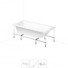 СОВЕРШЕНСТВО И ПРАКТИЧНОСТЬ В КАЖДОЙ ДЕТАЛИ Прямоугольная акриловая ванна Catani производится с лево- или правосторонним разворотом в размерах 160 и 170 см по длине, имеет увеличенную ширину – 80 см. Тонкие линии лицевой и торцевой стенок визуально облегчают конструкцию, а широкий бортик вдоль стенки позволяет разместить предметы гигиены или же установить встраиваемый смеситель. Глубина изделия отлично подходит для купания детей, принятия ванны и душа взрослыми, а объема прямоугольной ванны достаточно для погружения в теплую воду и полноценного отдыха после напряженного дня или активной тренировки. АКРИЛОВОЕ СТЕКЛО И ЭКОЛОГИЧЕСКИ ЧИСТЫЕ МАТЕРИАЛЫ Технология изготовления акриловых ванн Lavinia Boho основана на использовании высокопрочного 4 мм цельного листа полиметилметакрилата (ПММА), который изготавливают на абсолютно ровной зеркальной поверхности и нагревают до температуры 170 °С. Далее эластичный лист помещают в вакуум-формовочное оборудование и под большим давлением заполняют матрицу будущей ванны: без образования пузырьков, пустот, искривлений или трещин. Для придания ударной вязкости и максимальной прочности конструкции по всему основанию купели закладывается усиленная плита ДСтП, а внешняя сторона ванны покрывается смесью полимера с отвердителем и ровингом. После отверждения при температуре 80-90 °С в ванне высверливают отверстия для слива-перелива. Каждое изделие проходит многоступенчатую проверку качества на геометрию и надежность. ВИДИМЫЕ ПРЕИМУЩЕСТВА ВАНН ИЗ 100% ЛИТЬЕВОГО АКРИЛА Ванны изготовлены из однородного литьевого акрила и не подвержены истиранию, выцветанию и воздействию ультрафиолета, что позволяет сохранять равномерный глянцевый блеск на протяжении всего срока службы. Потрясающая гладкая поверхность с прочными стенками демонстрирует высокую стойкость к царапинам, жесткой воде и не боится чистящих химических средств. Благодаря отсутствию швов за изделием легко ухаживать: поверхность достаточно протереть влажной тканью с мягким моющим средством, затем смыть теплой водой. При наполнении ванны горячей водой она отлично сохраняет форму и не деформируется, стабильно выдерживает нагрузку до 500 кг. ПРОЧНЫЙ КАРКАС ИЗ СТАЛИ Ванна монтируется на усиленный стальной каркас с повышенной стойкостью к коррозии и повреждениям. Для максимальной устойчивости чаша стабилизируется креплениями к стене. Конструкция надежно фиксирует ванну и равномерно распределяет динамическую нагрузку до 500 кг. Регулировка опор по высоте нивелирует незначительные перепады уровня пола на различных поверхностях. КОМПАКТНЫЙ СИФОН С ПОВЫШЕННОЙ ФУНКЦИОНАЛЬНОСТЬЮ Автоматический слив-перелив Useful Extras от Wellsee с донным клапаном click-clack и съемной накладкой на перелив изготовлен из полипропилена повышенной прочности и высокой термической устойчивости. Накладка на перелив и крышка донного клапана выполнены из латуни и не подвержены коррозии. Благодаря системе click-clack управлять наполнением ванны или оттоком воды просто и удобно: всего лишь одно нажатие на крышку донного клапана рукой или ногой. Внутренние стенки конструкции с антибактериальным покрытием Protect’IN устойчивы к оседанию водопроводных примесей, что снижает вероятность образования засоров. Самоочищающаяся форма и изгибы сифона-автомата препятствуют скоплению грязи внутри обвязки и поддерживают высокую пропускную способность — 50 л/мин. Функция верхней очистки позволяет с легкостью устранять возможные засоры, а усовершенствованный плоский гидрозатвор служит барьером для неприятных канализационных газов и занимает минимум места под ванной. ПОДГОЛОВНИК НА САМОКЛЕЯЩЕЙСЯ ЛЕНТЕ Гелевый подголовник на ванну от Wellsee — функциональное дополнение для любителей глубокой релаксации. Благодаря волнообразной форме и высокой эластичности подушка мгновенно адаптируется к изгибам тела, равномерно распределяет нагрузку в шейно-воротниковой зоне и создает идеальные условия для отдыха. Подголовник из вспененного полиуретана с гелевой структурой гипоаллергенен и безопасен для здоровья человека. Поверхность изделия не впитывает влагу и запахи, что гарантирует высокий уровень гигиены и изн