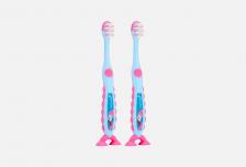 Детский набор зубных щеток Flamingo, soft 3-6 years 2 шт BRUSH-BABY