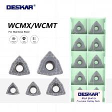 Лезвие U-сверла WCMX 030208 WCMT06T308-MF LF6018S DESKAR 100% оригинальный токарный станок с ЧПУ, карбидная вставка, используемая для обработки нержавеющей стали