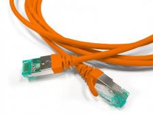 Hyperline Патч-корд S/FTP, категория 6a (100% Fluke Component Tested), 30AWG, LSZH, 3 м, оранжевый [PC-LPT-SFTP-RJ45-RJ45-C6A-3M-LSZH-OR]