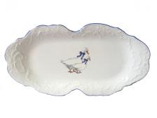 блюдо CMIELOW Рококо Гуси прямоуглое 36х18см фарфор