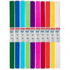 Бумага гофрированная/креповая, 32 г/м2, 50х250 см, 10 рулонов, яркие цвета, BRAUBERG, 112556