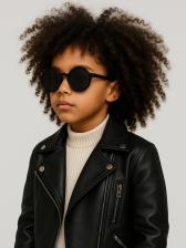 Очки солнцезащитные детские OneSun, uv 400, 13x12.5x4.6 см, линза 4.5x4.5 см, чёрные