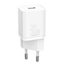 Сетевое зарядное устройство Baseus Super Si Quick Charger USB-C, 3A, 30W Белый