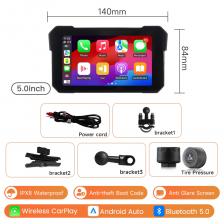 Портативный мотоциклетный экран, беспроводной CarPlay, Android, GPS-навигация, мультимедийный плеер, IPX7, водонепроницаемый экран, Bluetooth, TPMS
