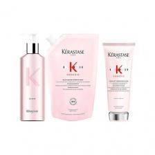 Набор для ухода за волосами KERASTASE Набор Genesis XL Nutri: Шампунь (рефил) + Кондиционер + Многоразовый флакон