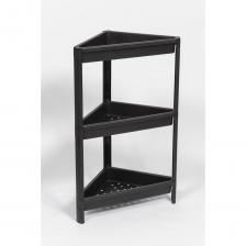 Угловая трехярусная этажерка Этажерка Violet VIKEA угловая, 3-х ярусная, черная 783307