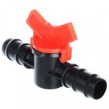 Кран проходной для шланга, пластмасса, d20x20 мм, 3х10х6