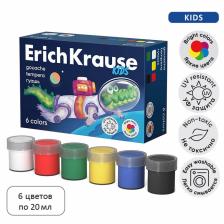 Гуашь 6 цветов x 20 мл, ErichKrause «Kids Space Animals», с УФ защитой яркости, в коробке