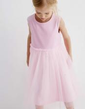 Платье с юбкой из блестящей сетки для девочек