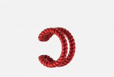 Кафф серебряный Double braid red 1 шт CHEEKY ME